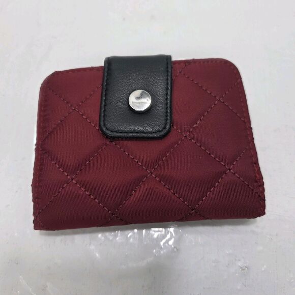 Mundi wallet Red silvadur Snap On Quilted Pattern Size Small - Picture 5 of 5